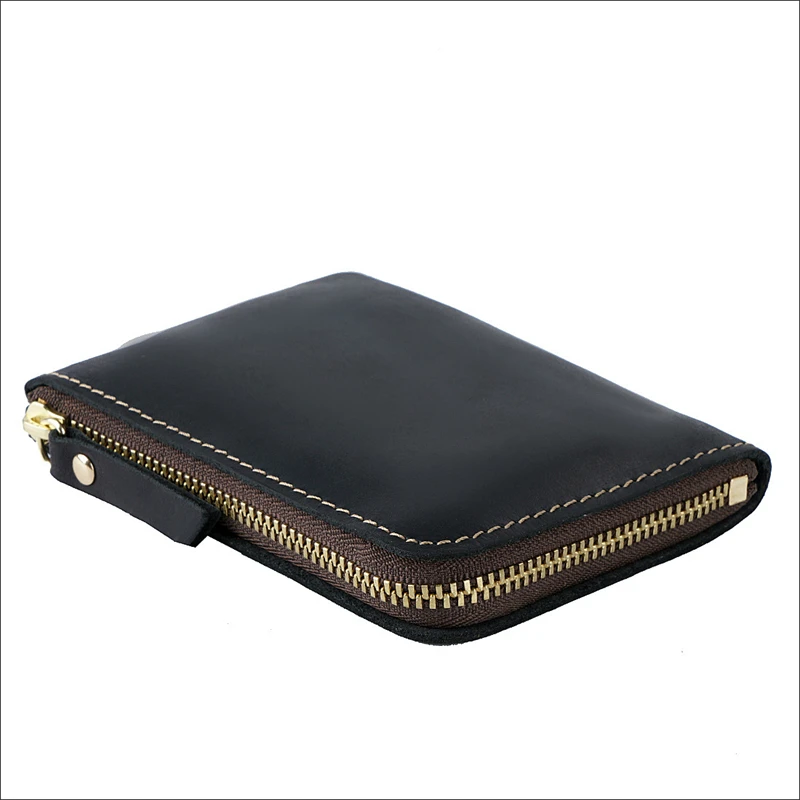 

Pu Leather Credit ID Card Holder Vintage Fashion Coin Purse Small Wallet Clutch Zipper Clamp For Money