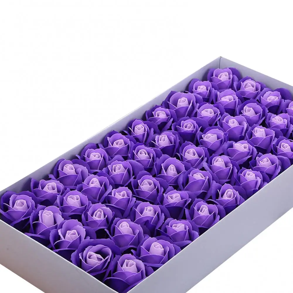 

Hot Sales 50Pcs 3-layer Simulated Rose Scented Soap Flower Xmas Valentine Birthday Gift