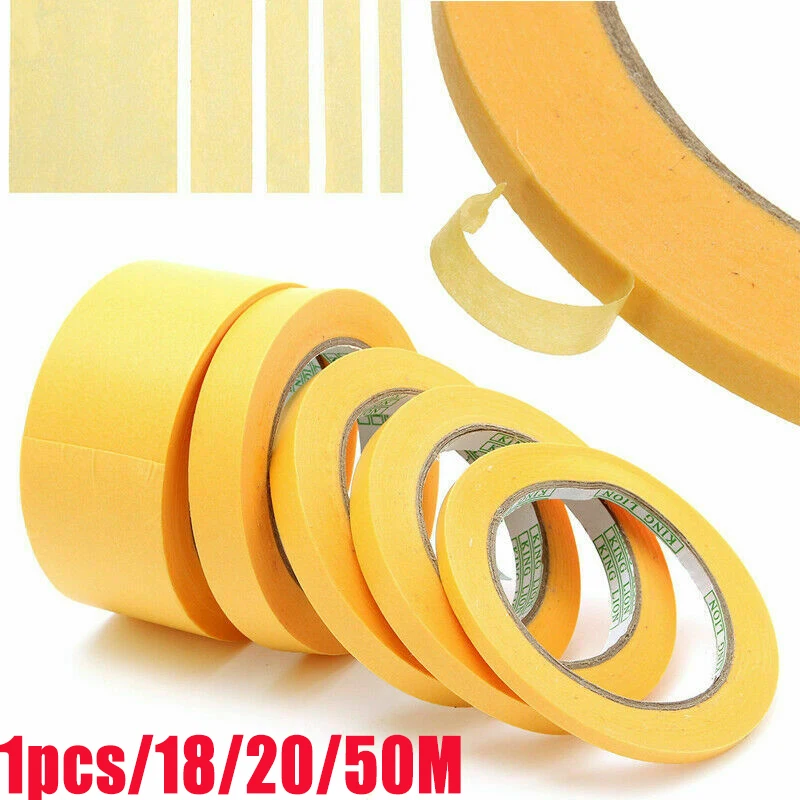 

1Piece/18/20/50 M Painting Masking Tape DIY Model Cover Roll Tapes Craft Tool 2-50mm