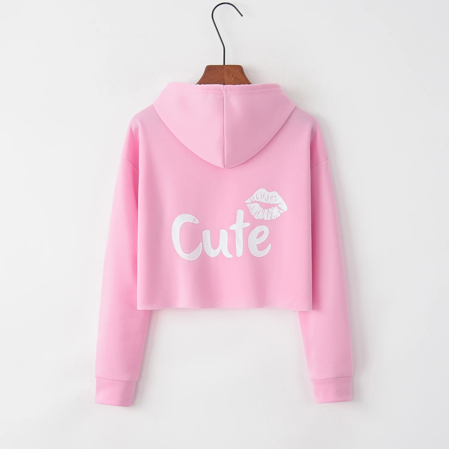 

3 Colors New Autumn Cute Pink Women Sweatshirt Harajuku Kawaii Printed Hoodie Female Long-sleeved Crop Tops Pullover Mujer
