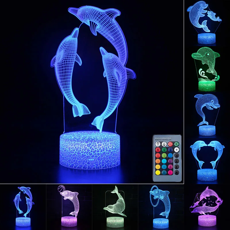 Сенсорный светодиодный ночник с 3D иллюзией для детей настосветильник лампа USB