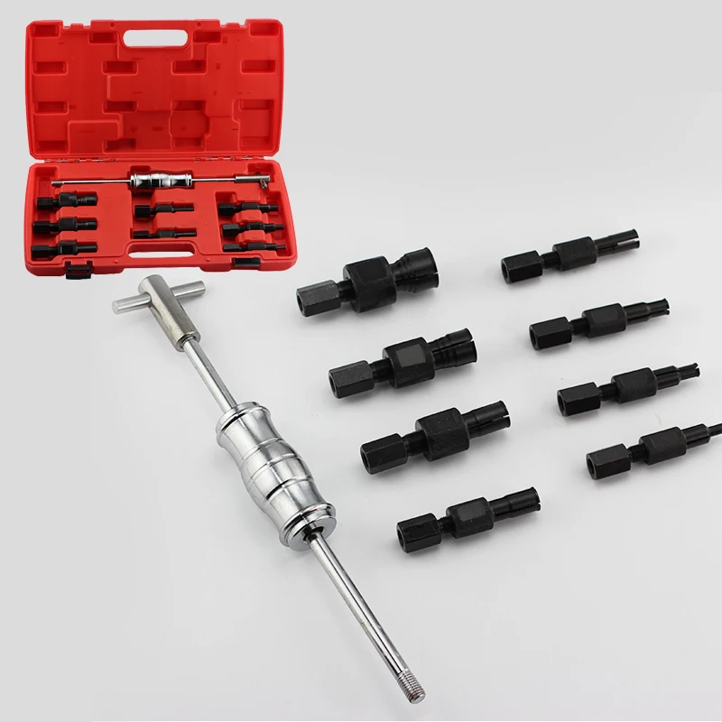 

9pcs Blind Hole Kit Slide Hammer Pilot Internal Bearing Puller Bearing Extractor Removal Kit Metric