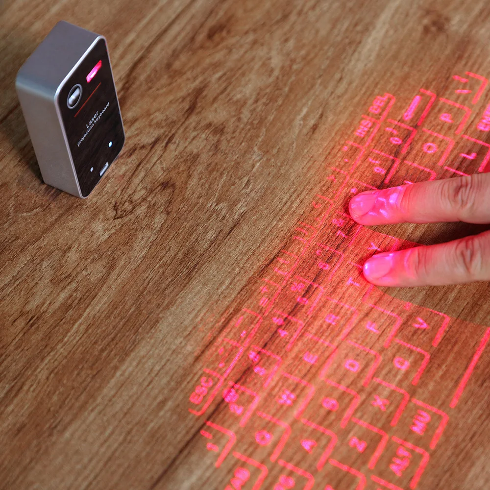Мини Портативная Виртуальная сенсорная клавиатура и мышь Мыши BT QWERTY проекция для смартфонов/ПК/планшетов виртуальная клавиатура