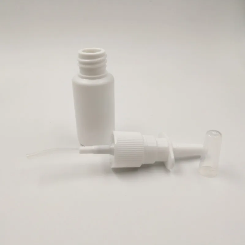Бесплатная доставка для 100 шт. 10 мл HDPE белые бутылочка Назального спрея с