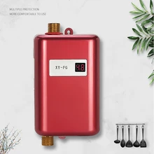 3800W Electric Water Heater Instantaneous Tankless Instant Hot Water Heater Kitchen Bathroom Shower Flow Water Boiler 110V/220V
