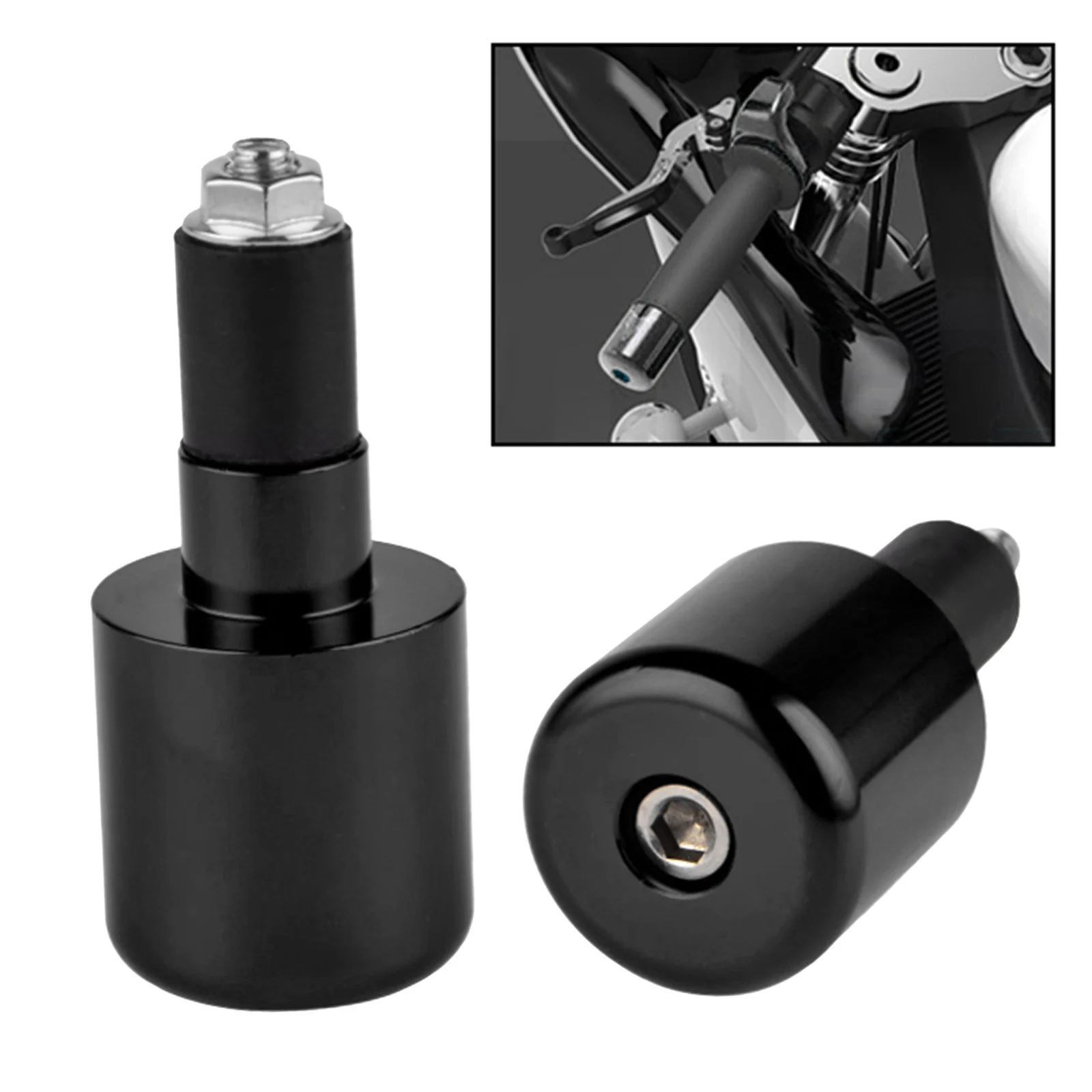 

2pcs Aluminum Motorcycle Handlebar Ends Handle Bar Grips for Suzuki GSXR600