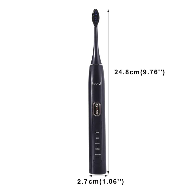 

Sonic Electric Toothbrush Adult Timer Brush USB Rechargeable Electric Tooth Brushes with 2pc Replacement Brush Head