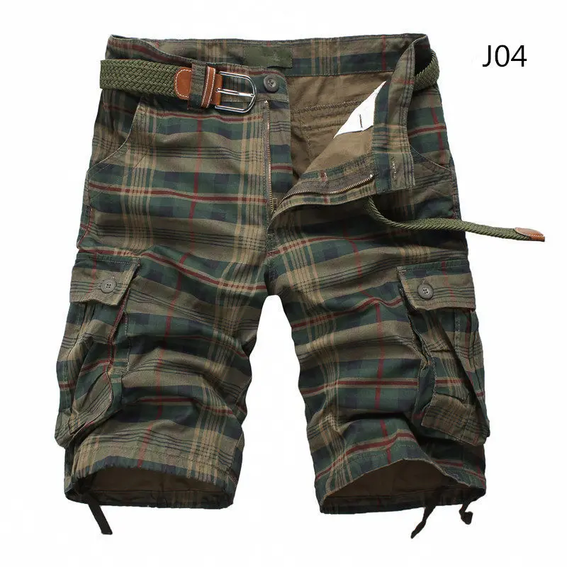 Men Shorts 2019 Fashion Plaid Beach Mens Casual Camo Camouflage Military Short Pants Male Bermuda Cargo Overalls | Мужская одежда