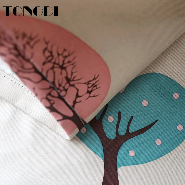 TONGDI Детские светонепроницаемые занавески Мультяшные элегантные милые кавайные