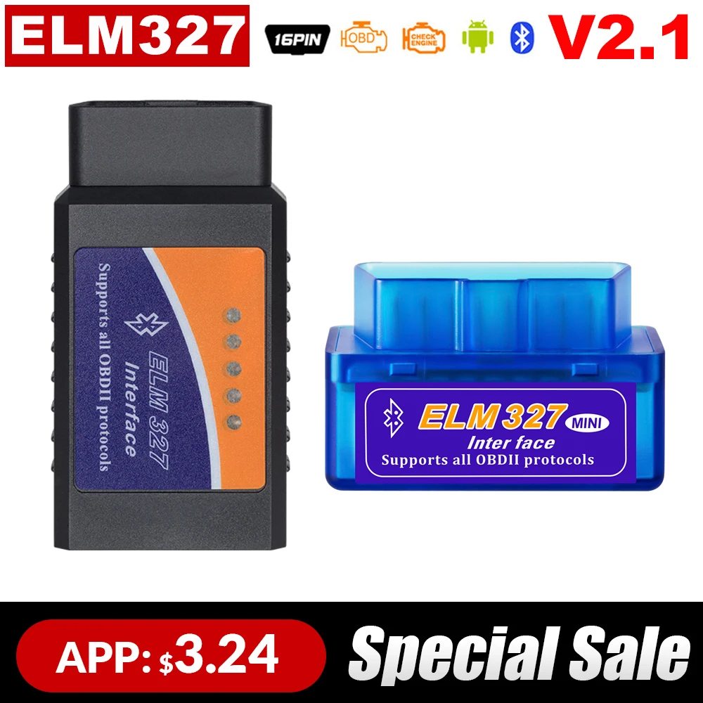 OBD 2 Супер Мини ELM327 Elm-327 Bluetooth OBD2 V2.1 считыватель кодов автоматический сканер elm 327 Тестер адаптер диагностический инструмент для Android