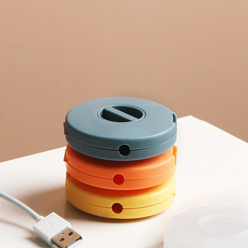 

Cable Organizer Fixing Clamp Storage and Arrangement Winding Holder, Small Round Rotatable Charging Cable, Cable Winder