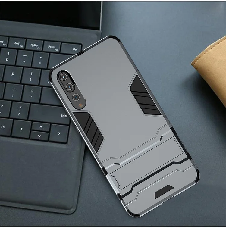 Защитный противоударный чехол для huawei P8 P9 Plus P10 P30 Pro P20 Lite Y5 Y6 Y7 Prime Y9 силиконовый чехол для задней панели телефона - Цвет: Gray