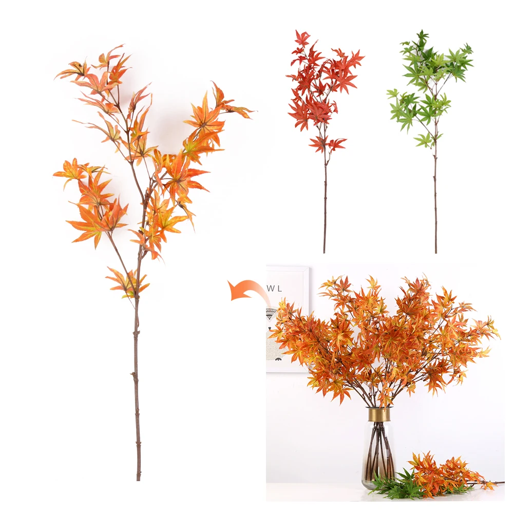 Искусственные кленовые ветки шелковые листья осеннее Моделирование растения