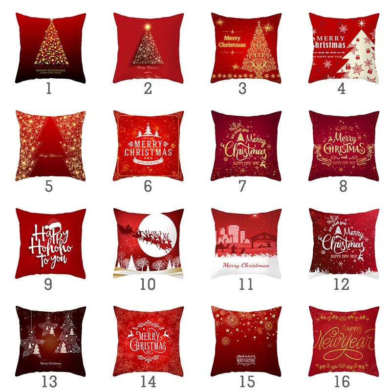 Красный Рождественский Рисунок наволочка домашняя для дивана под спину гостиная