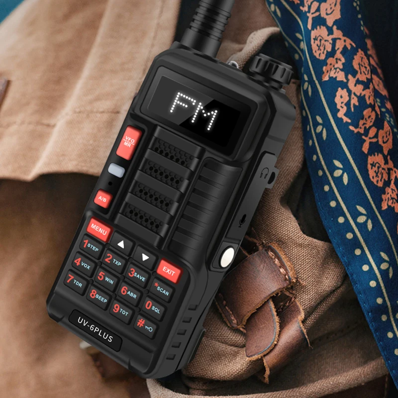 Рация дальнего действия Baofeng UV 6 PLUS перезаряжаемая мощность 7 Вт двухдиапазонный
