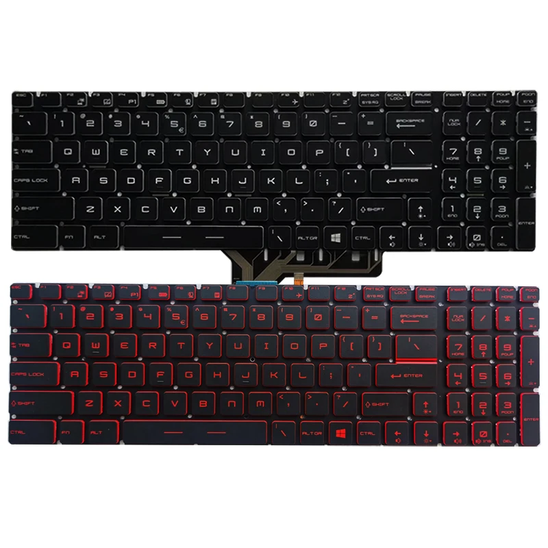 Teclado do Portátil dos Eua para Msi Teclado dos Eua Novo 6qf 6ql Ge72 6qc 6qd 6qe