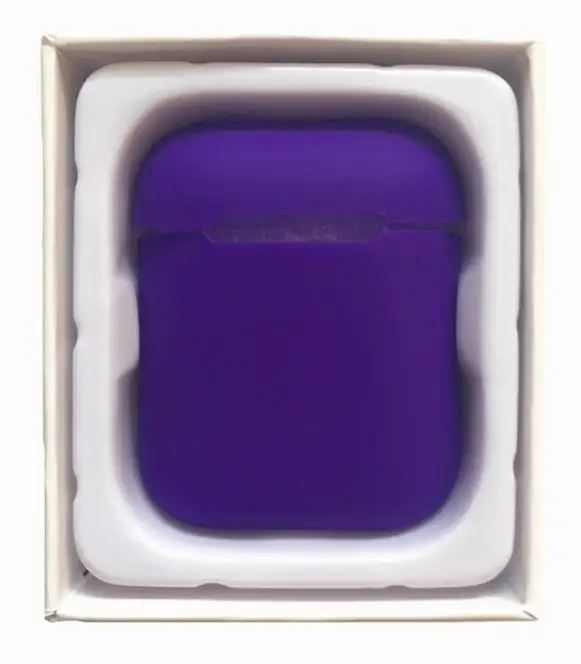 dark purple ТПУ силиконовый Bluetooth беспроводной чехол для наушников с посылка коробка защитный чехол кожа посылка для Apple Airpods - Цвет: dark purple