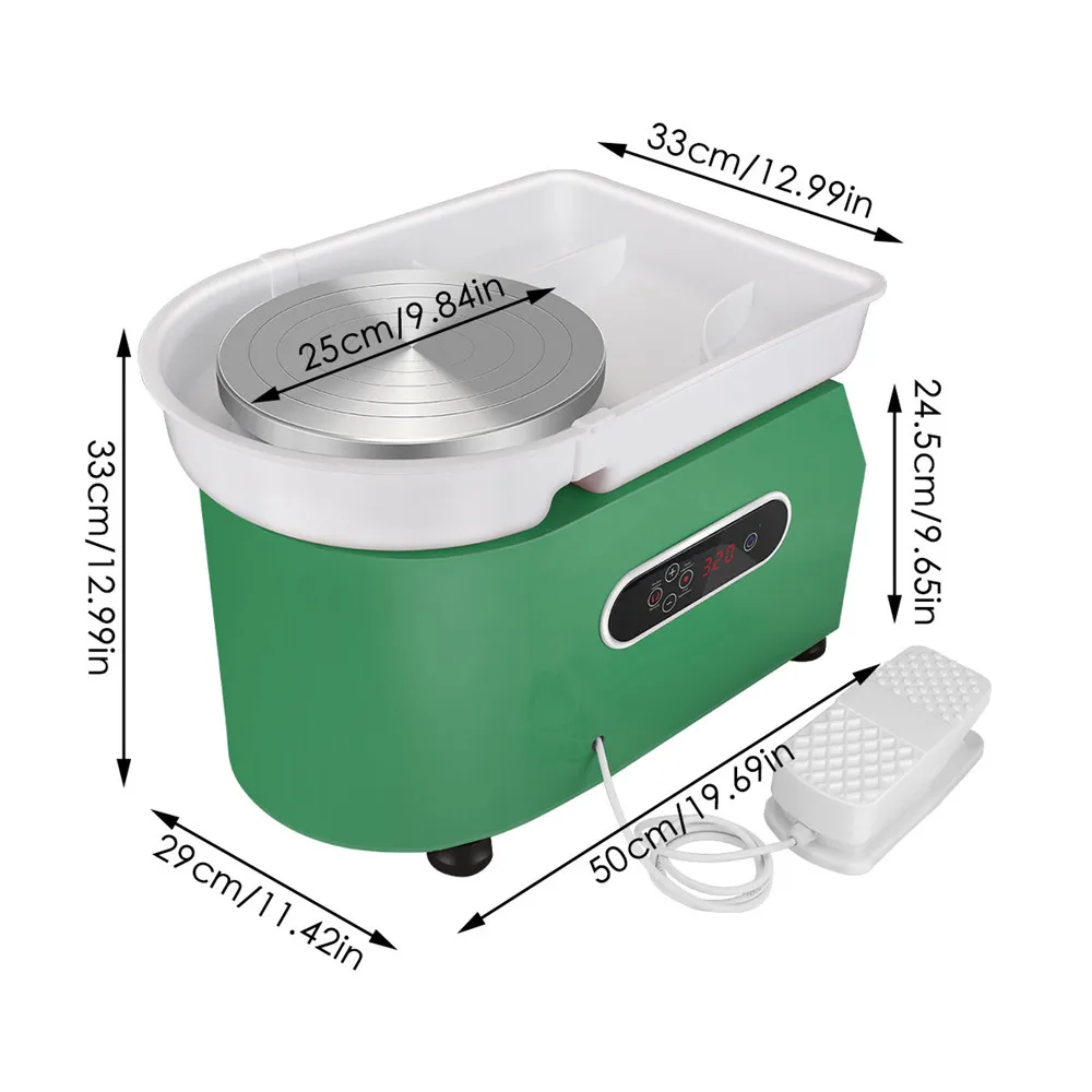 

350W Electric Pottery Wheel Ceramic Machine Tools Foot Pedal Ceramic Clay Kit Art Mold DIY Turning Ceramic Forming Machine