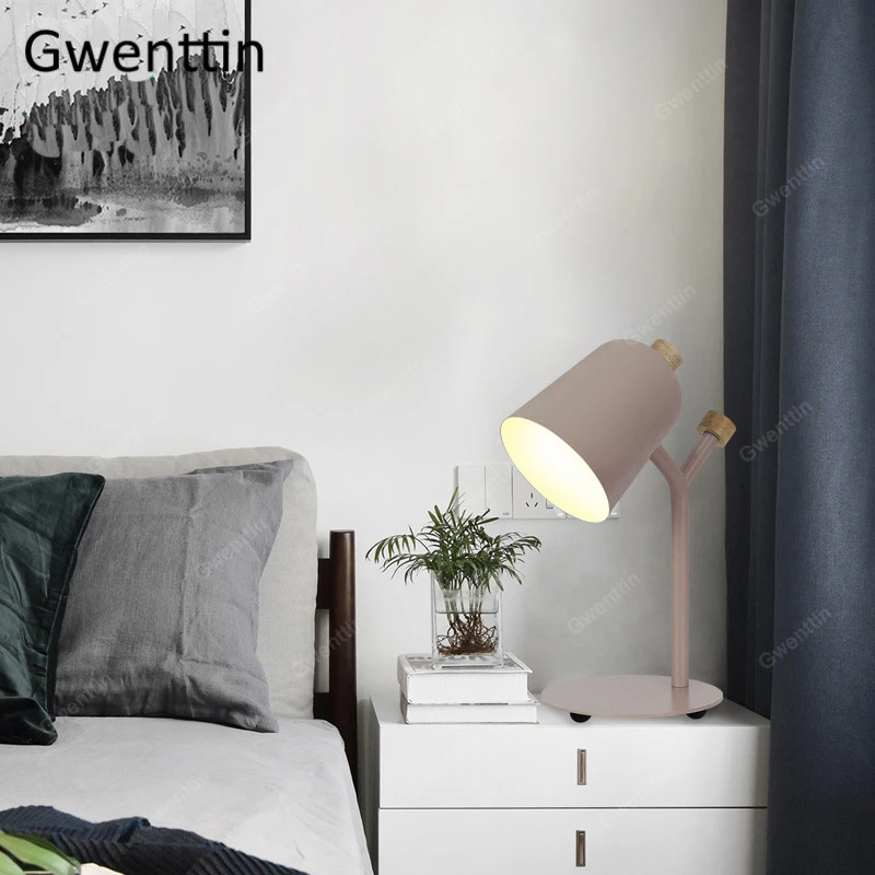 Современные железные настольные лампы настольная лампа для чтения спальни кровати прикроватные