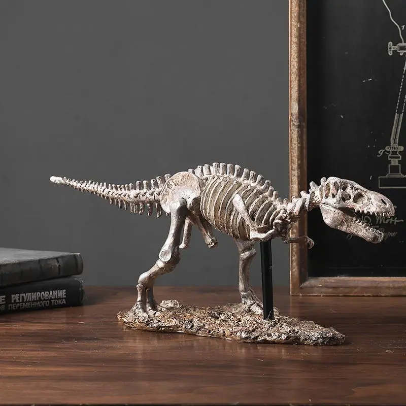 

Creative simulation dinosaur skeleton fossil model resin ornament personalized home office decoration