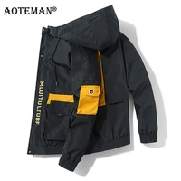men cargo jackets casual hooded coats windbreaker spring autumn outwear pockets 2020 male clothing fashion slim fit jacket lm084