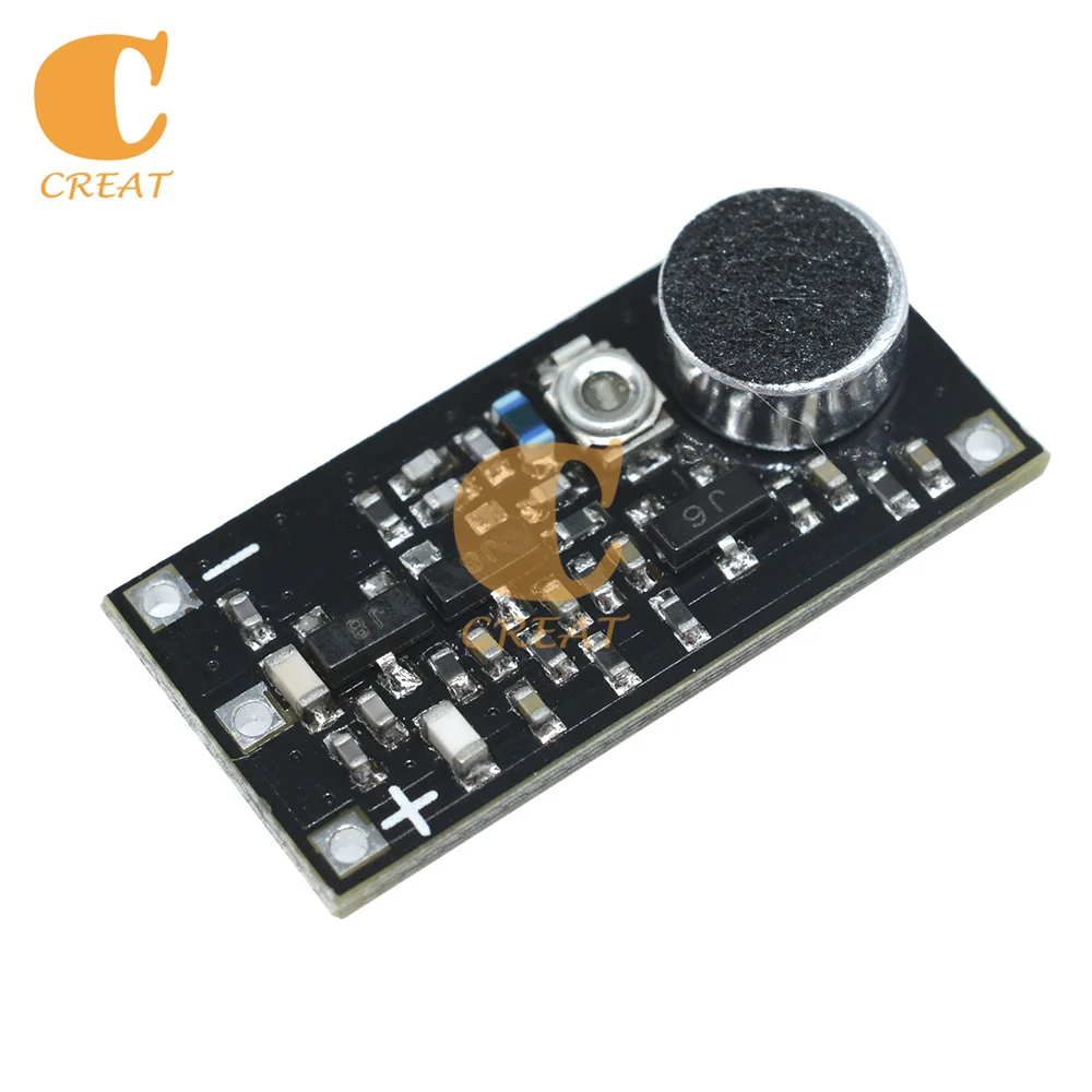 DC 2V 9V Mini FM Transmitter Wireless Microphone Surveillance Frequency Board Module Adjustable Capacitor 88-115MHz For Arduino |