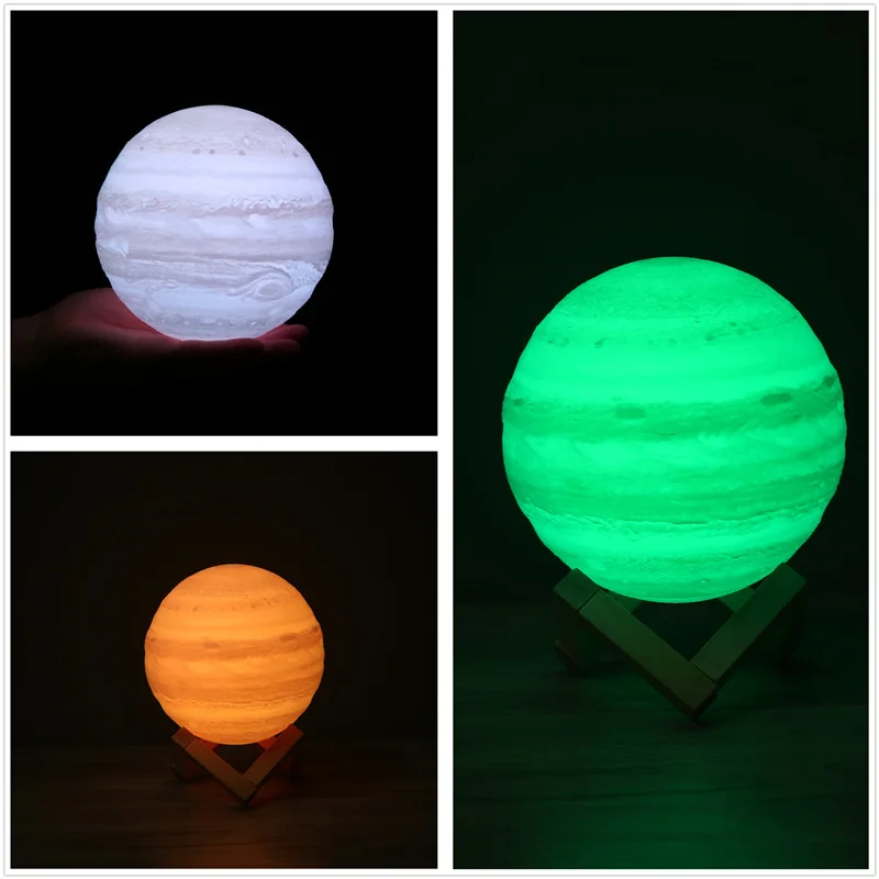

3D Printing Jupiter Lantern Creative Romantic Planet Lantern 16-color Bedside Decorative Table Lantern