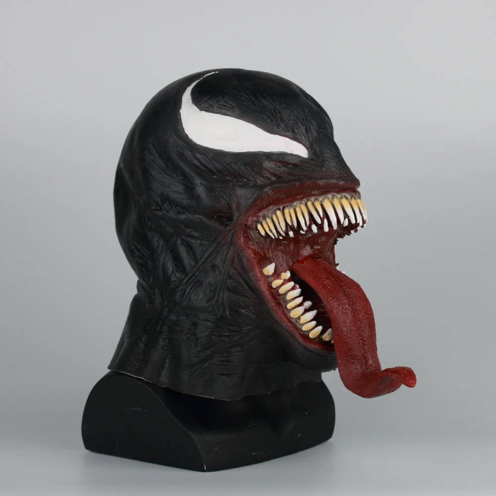 Spider-Man The Venom Mask Cosplay Spider Man Edward Brock Dark Superhero Venom Latex Masks Helmet Halloween Party Props