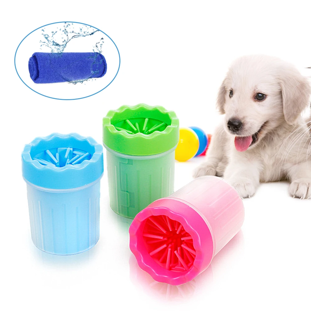 

Pet Dog Paw Cleaner Cup Outdoor Pets Towel Foot Washer Soft Silicone Combs Paw for Small Dogs Clean Brush Quickly Wash Feet