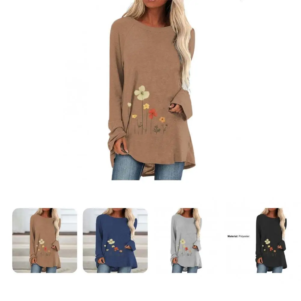 

Tee Shirt Comfortable Spring Blouse Spring Floral Pattern Tee Shirt