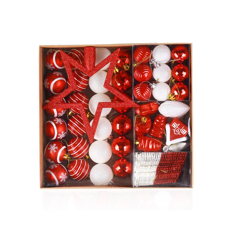 80 шт Рождественские шары украшения для дома елка шар украшения-игрушки Набор