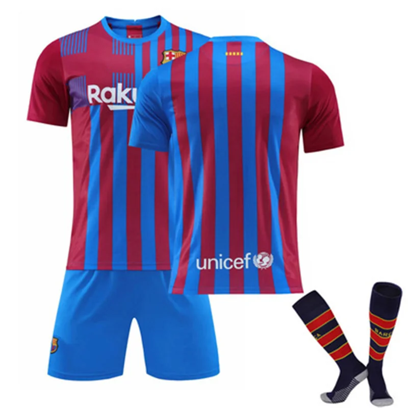

New Product Customized Football Uniform with Number and Name, Suitable for Children and Adult Fans, Outdoor Training Uniform