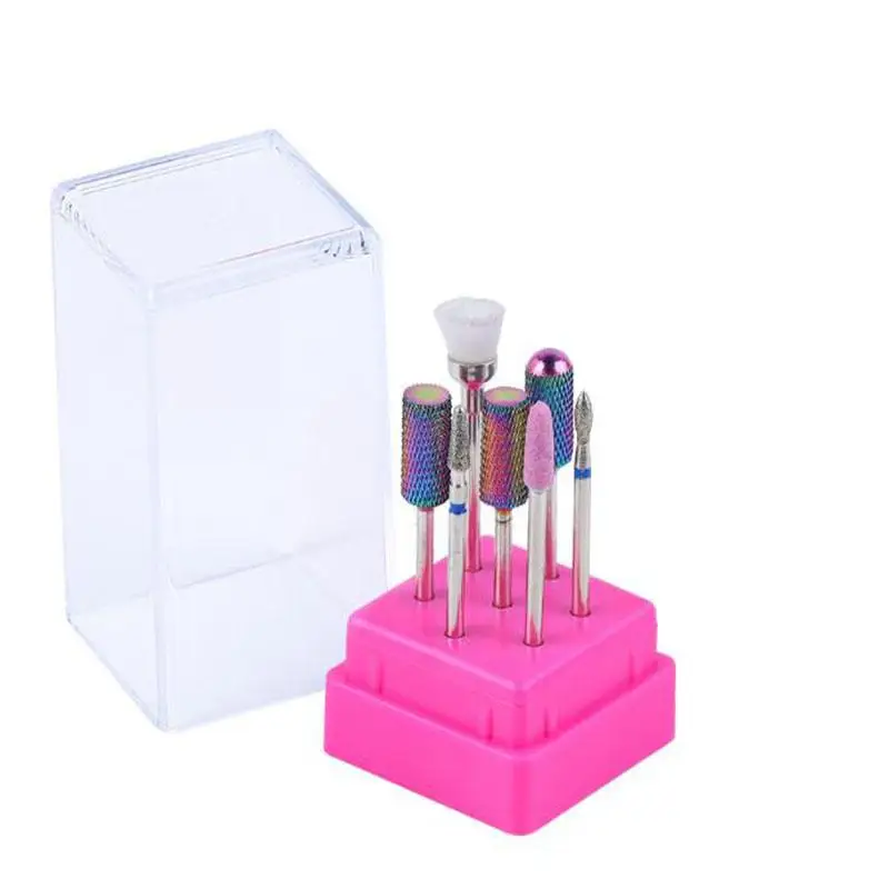 Набор керамических сверл для ногтей 7 шт. акриловая пилка кутикулы электрическая