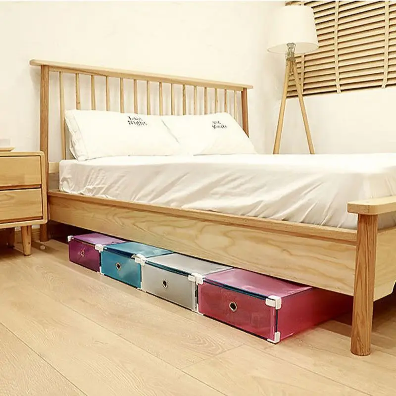 

Plastic Foldable Drawer Box For Thigh Boots (52cm) Stackable Clear.Home Multifunctional.Storage Container