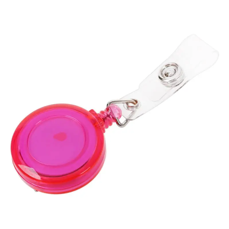 BESTRetractable Ski Pass ID Card значок держатель брелок катушки с зажимом розовый|Пряжки и