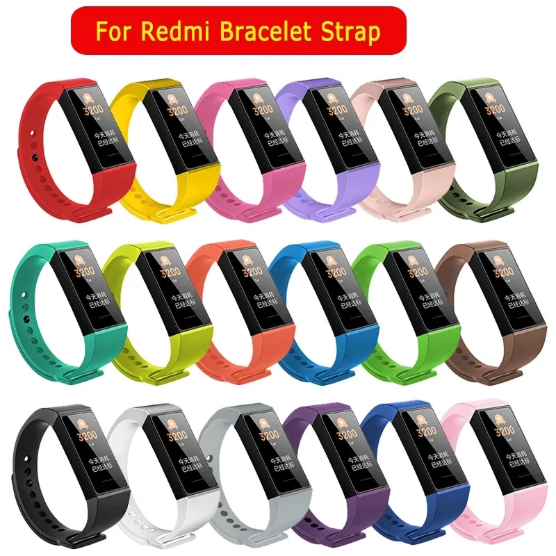 Ремешок силиконовый для Xiaomi Mi Smart Band 4C сменный Браслет Redmi спортивный ремешок band
