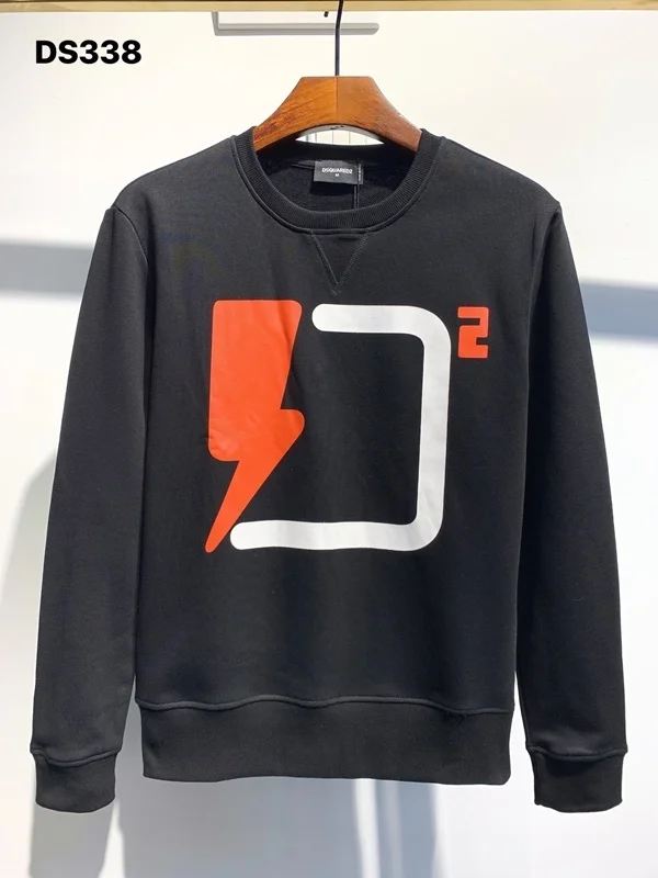 

New Dsquared2 Men's Crew Neck Printed Letter Street Hip Hop Long Sleeve Sweatshirt Cotton High Quality Women/Men's Clothes DS338