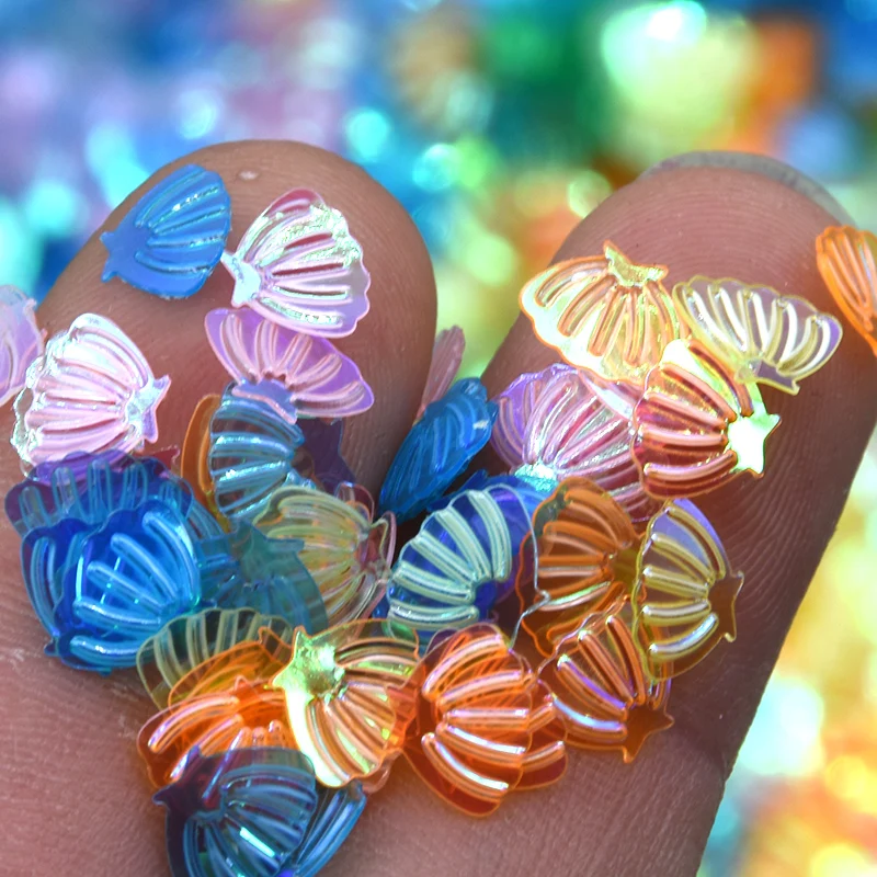 7 мм блесток в виде ракушки блестки для нейл-арта шитья свадебного декора