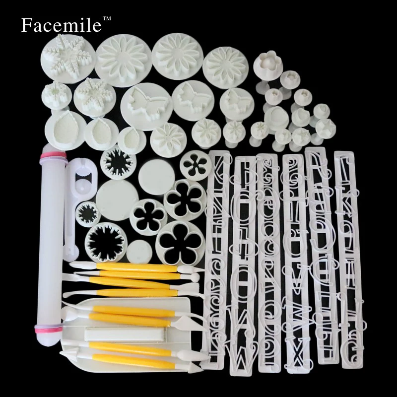 53 шт./компл. инструменты для украшения тортов полный набор фрезы помадки печенья