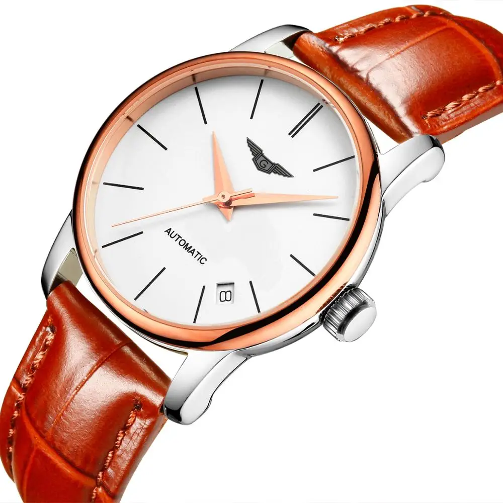 2020 Guanqin GJ16043 Top fashion women s luxury leather wristwatch women s wristwatch women s Reloj mujer white clock