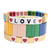 boho rainbow strap enamel tila myuki bracelet love letter couple bracelet friendship wrap bracelets jewellery for vsco girls