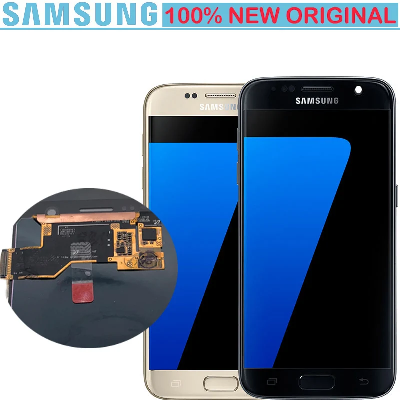ЖК дисплей с рамкой и дигитайзером в сборе для SAMSUNG Galaxy S7 G930 G930A G930F|Экраны