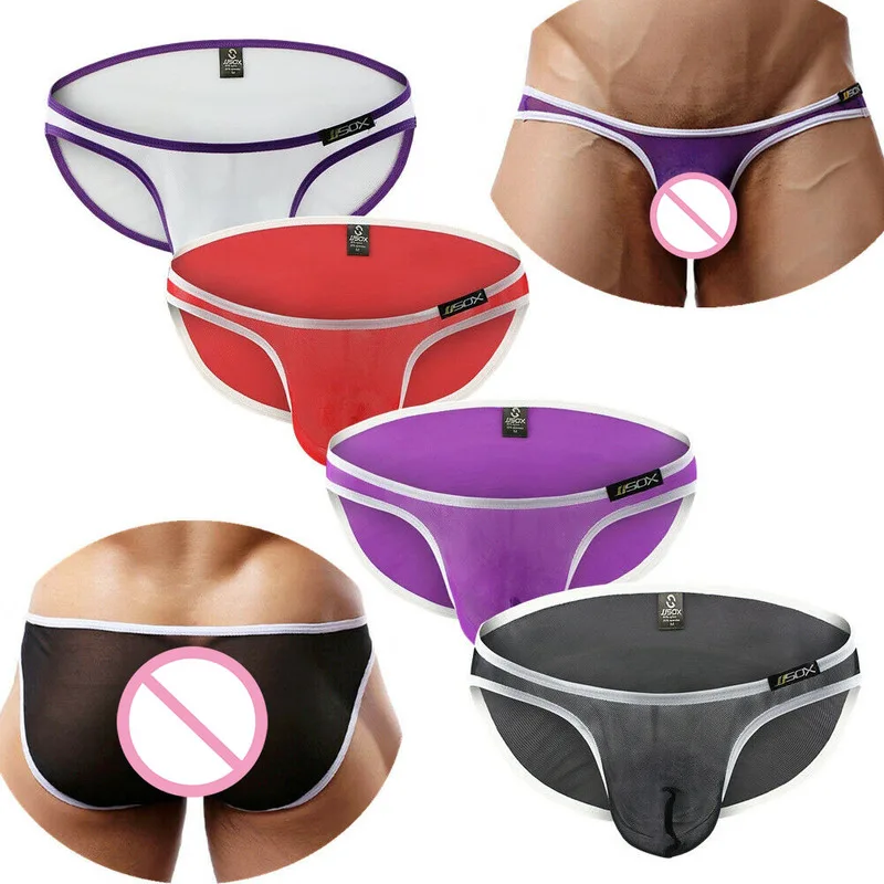 Трусы брифы мужские сетчатые бесшовные 4 шт./лот| |