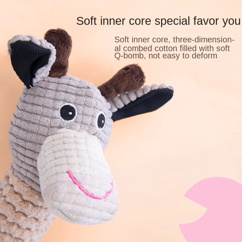 

Dog Toy Molar Plush Sound Teddy Puppy Dog Bite-Resistant Relieving Stuffy Puppy Pet Toy Relieving Stuffy Artifact