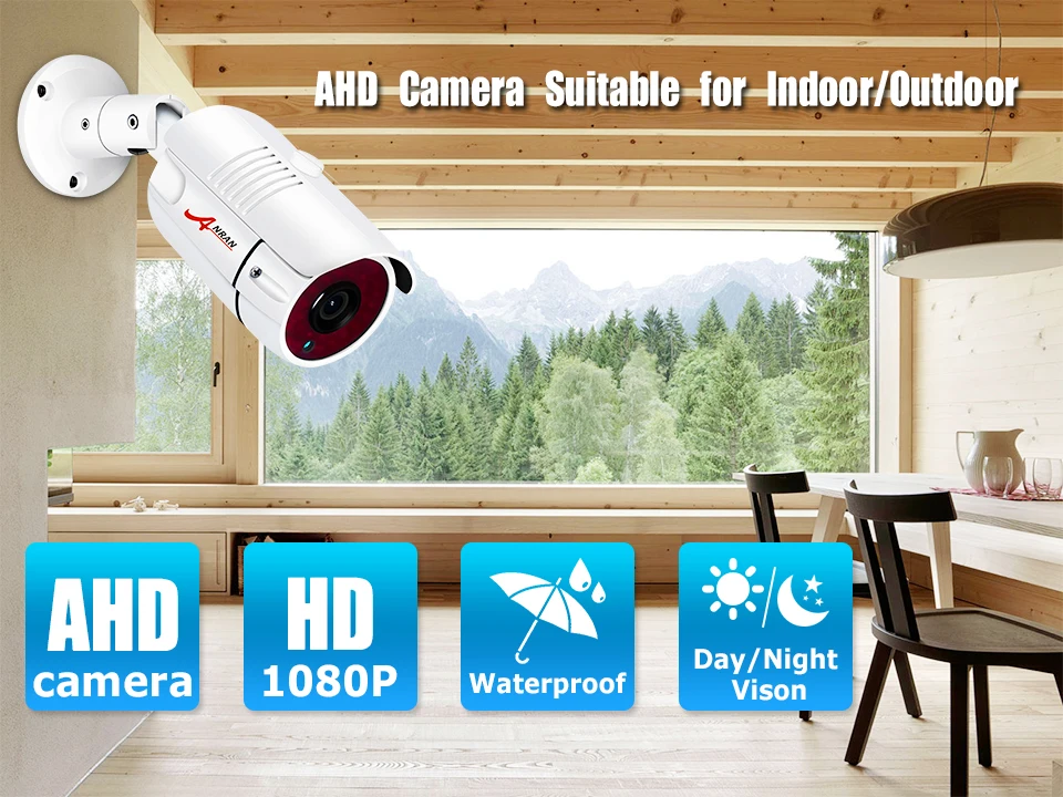 ANRAN AHD 2.0MP 1080P аналоговая HD камера безопасности IR-CUT 36 ИК светодиодов ночного видения наружная Водонепроницаемая камера