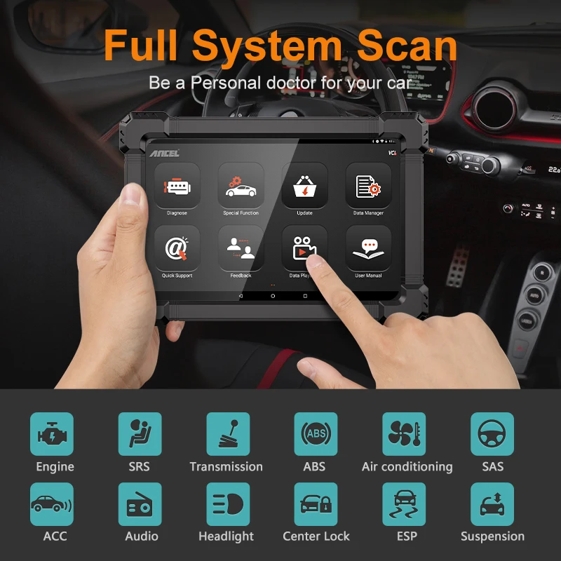 Профессиональный сканер ANCEL X7 OBD2 DPF SAS SRS TPMS для сброса масла OBD 2 автоматический