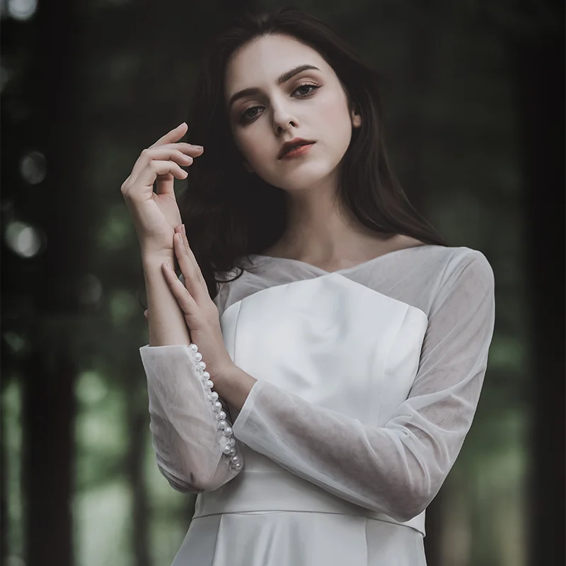 Элегантные Свадебные платья Длинные королевские Abby А силуэт v образный вырез с