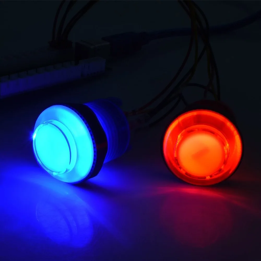 

Arcade DIY Kit Parts USB Controller To PC 8 Ways Stick Control+LED Light Push Buttons For Video Game Consoles Mame Raspberry Pi