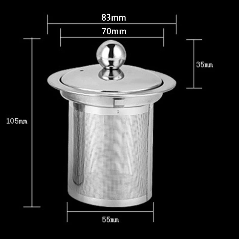 

1PC Reusable Stainless Steel Tea Strainer Mesh Infuser Basket Loose Tea Leaf Infusers Herb Filter for Mug Teapot Teaware