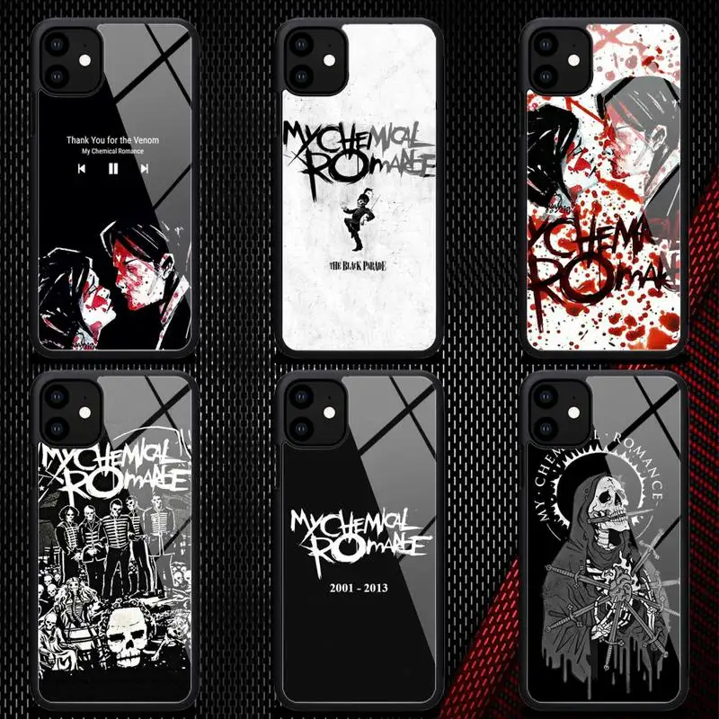 

Hrmes My Chemical Romance Phone Case Rubber for iPhone 12 11 Pro Max XS 8 7 6 6S Plus X 5S SE 2020 XR 12Mini case